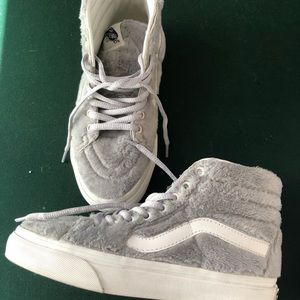Gray Sherpa Vans Sk8 high top